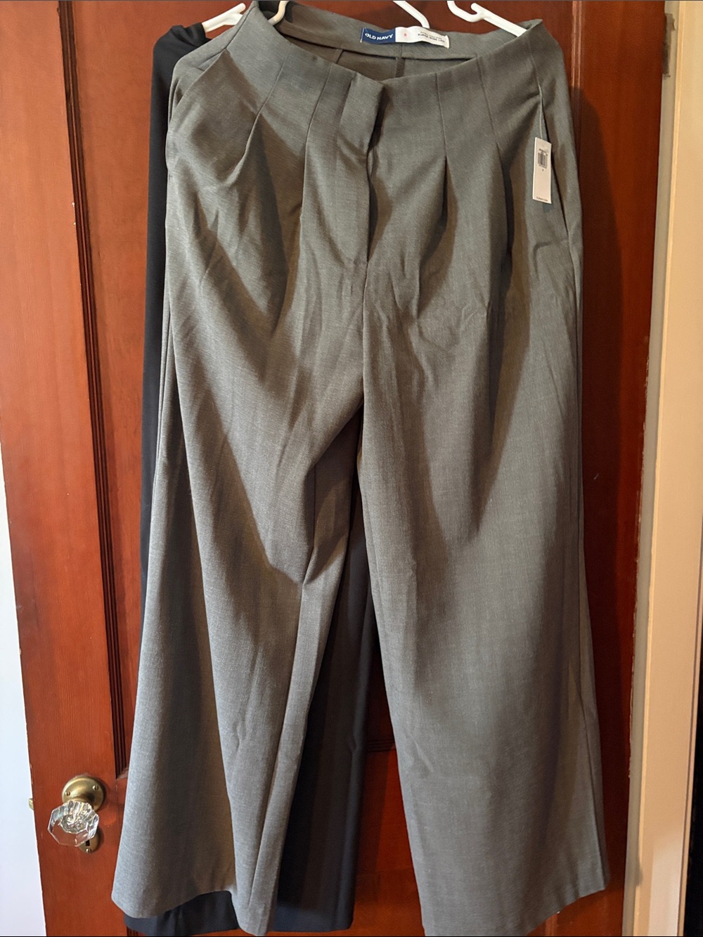 Old Navy Gray Wide-Leg Dress Pants